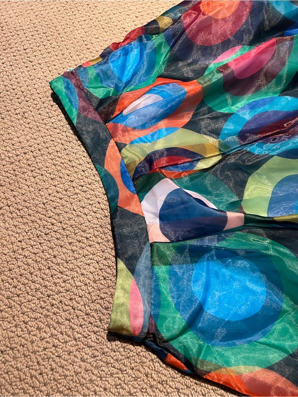 Dreamy multicolor circle print maxi Skirt Lesley Evers - Picture 8 of 9